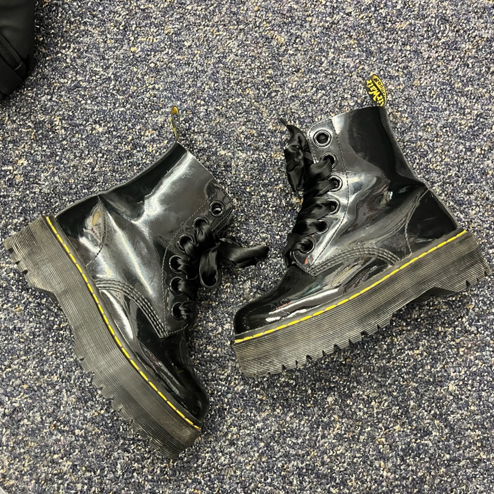 Dr. Martens Black Platform Boots - Picture 2 of 7